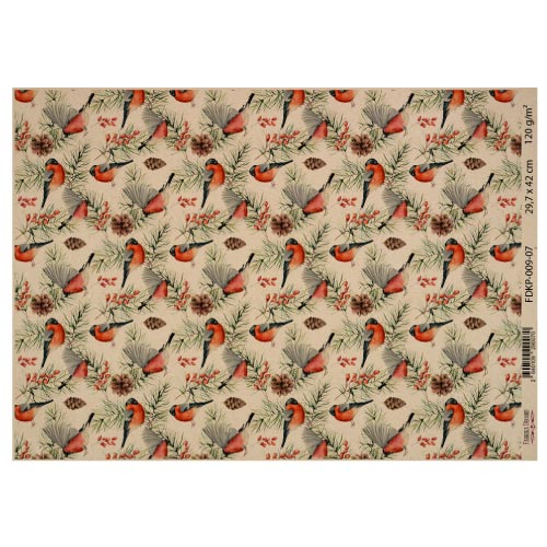 лист крафт бумаги с рисунком "christmas backgrounds", #7, 42x29,7 см