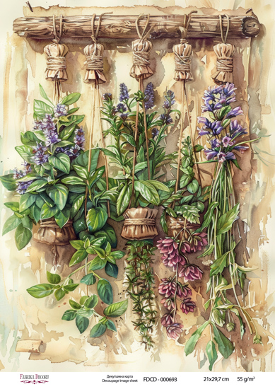 Decoupage card #0693, 21cm x 29,7cm