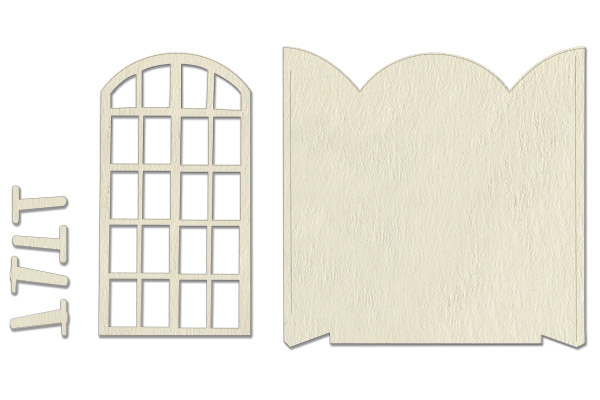 Chipboard embellishments set, "Sentimental story 1" 