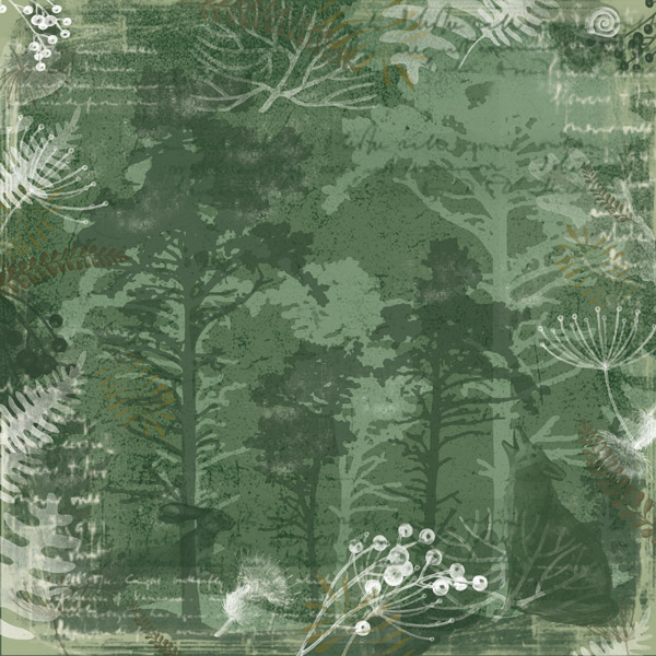 Double-sided scrapbooking paper set Forest life 12"x12" 10 sheets - foto 8