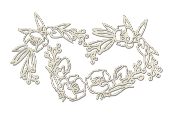 Chipboard embellishments set, "Spring mood" #337