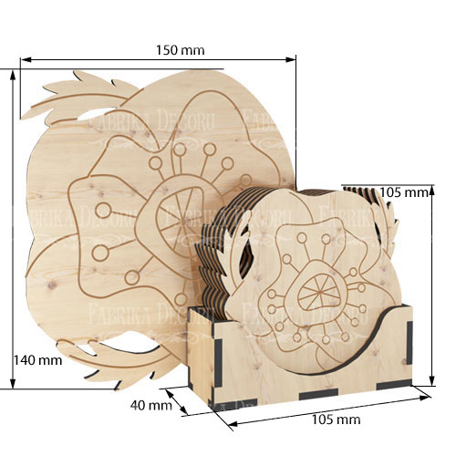 Podstawki pod gorące „Maki” #303 - foto 0  - Fabrika Decoru