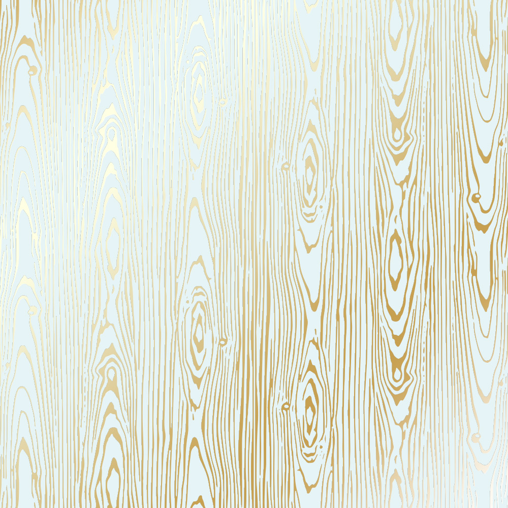 Sheet of single-sided paper with gold foil embossing, pattern Golden Wood Texture Mint, 12"x12"