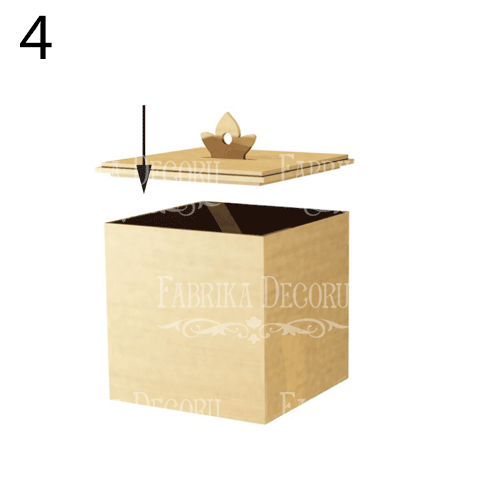 Box for accessories and jewelry, 100х100х130mm, DIY kit #036 - foto 4