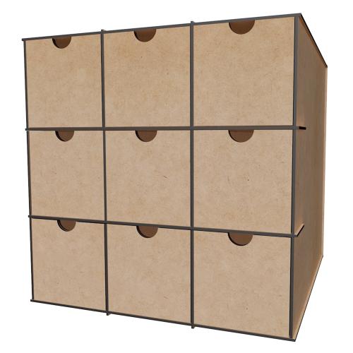 DIY Furniture organizer for stationery, art, sewing supplies, etc. 365mm x 365mm x 385mm, kit #05 - foto 3