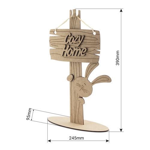 DIY-Malset aus holz, schreibtisch zusammensetzung "Cozy home mit Hase", #010 - foto 1  - Fabrika Decoru