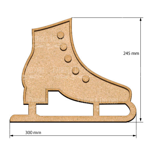 Kunstkarton Schlittschuh 24,5х30 cm - foto 0  - Fabrika Decoru