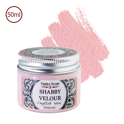 Shabby velour paint English Rose