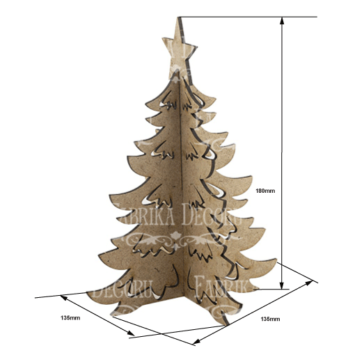 Rohling für Dekoration "Weihnachtsbaum-1" #111 - foto 2  - Fabrika Decoru