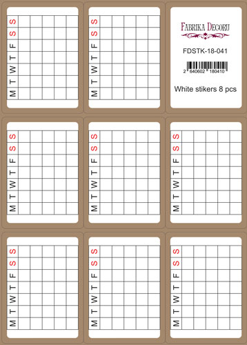 Set mit Aufklebern für Tagebücher und Planer #18-041 - Fabrika Decoru