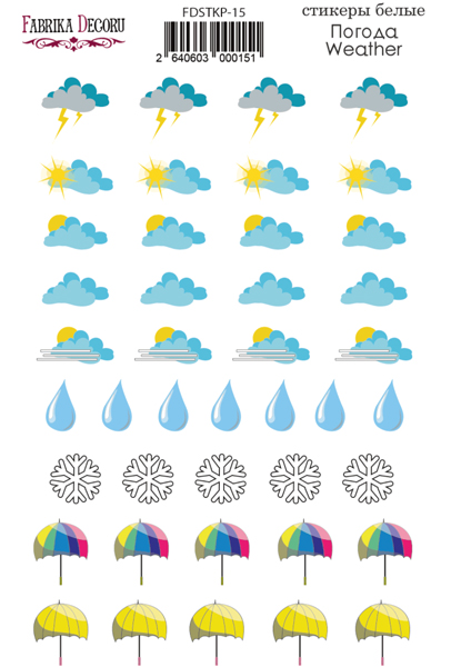 Planeraufkleber Wetter #15 - Fabrika Decoru