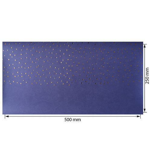 Piece of PU leather with gold stamping, pattern Golden Drops Lavender, 50cm x 25cm - foto 0