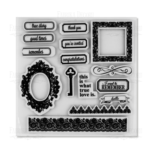 Silicone stamps set 15 pcs Size 20,5 cm х 20,5 сm 