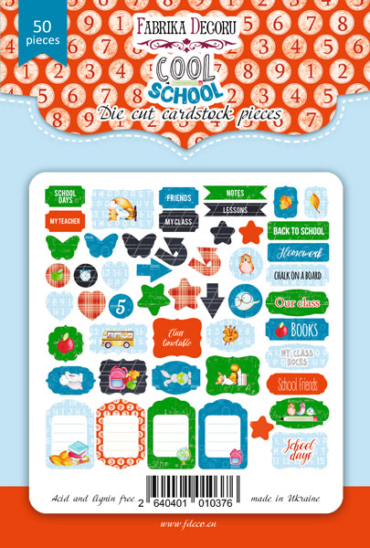 Set of die cuts Cool School, 50 pcs - foto 0