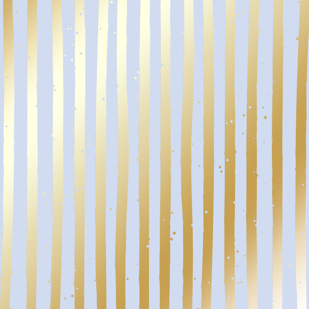 Sheet of single-sided paper with gold foil embossing, pattern Golden Stripes Purple, 12"x12" 