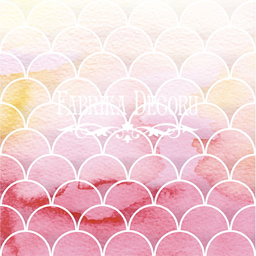 Sheet of single-sided paper for scrapbooking Magnolia Sky #7-01 12"x12"