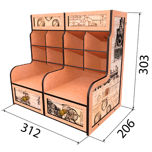 Organizer na biurko na Markery i Przybory, Z obrazkami, 31 x 20 x 30 cm - foto 0  - Fabrika Decoru