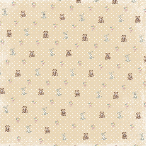Sheet of double-sided paper for scrapbooking Baby shabby #1-01 12"x12" - foto 0