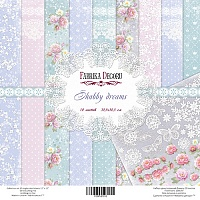 Double-sided scrapbooking paper set Shabby Dreams 12"x12", 10 sheets