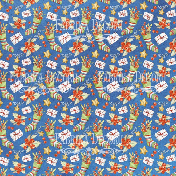 Double-sided scrapbooking paper set  Awaiting Christmas", 8”x8”  - foto 2