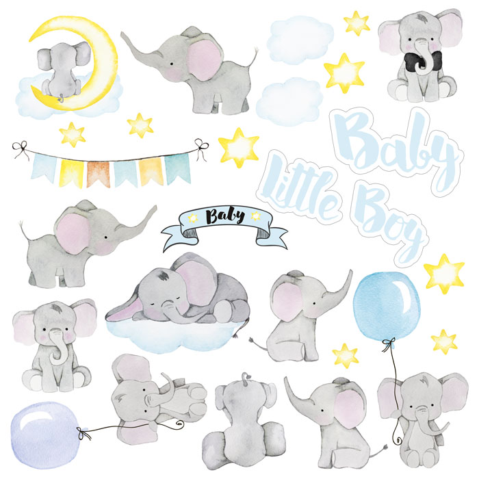 лист с картинками для вырезания my little baby boy 30,5х30,5 см