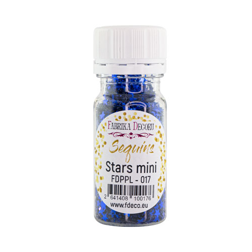 Pailletten Sterne mini, hellblau metallic, #017 - Fabrika Decoru