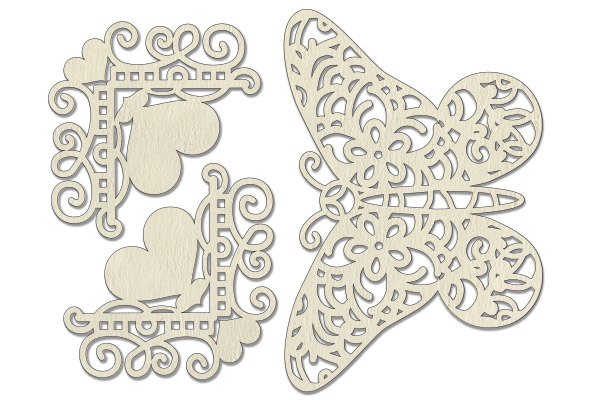 Chipboards set "Openwork butterfly" #133