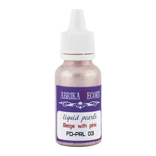 Flüssige Perlen Beige mit Rosa 40 ml - Fabrika Decoru