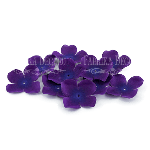 цветочки плоские фиолетовые 50мм, 10 шт