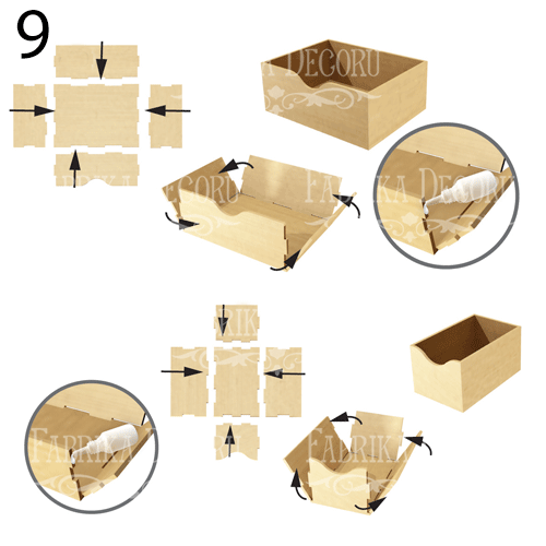 Organizer na biurko dla kosmetyków, akcesoriów, przedmiotów piśmienniczych, Zestaw DIY #018 - foto 11  - Fabrika Decoru