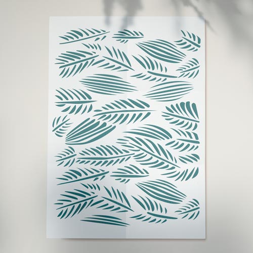 Schablone zum Basteln 15x20cm Exotische Blätter, #391 - foto 1  - Fabrika Decoru