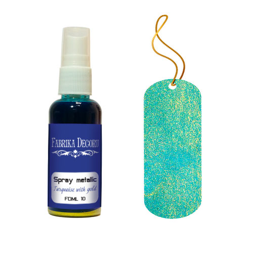 Metallic spray Turquoise with gold 50 ml