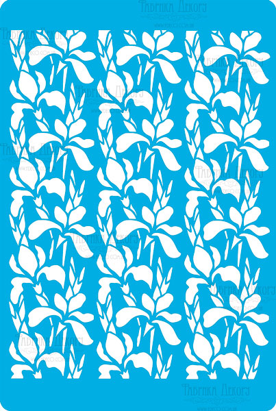 Stencil for crafts 15x20cm "Irises background" #295