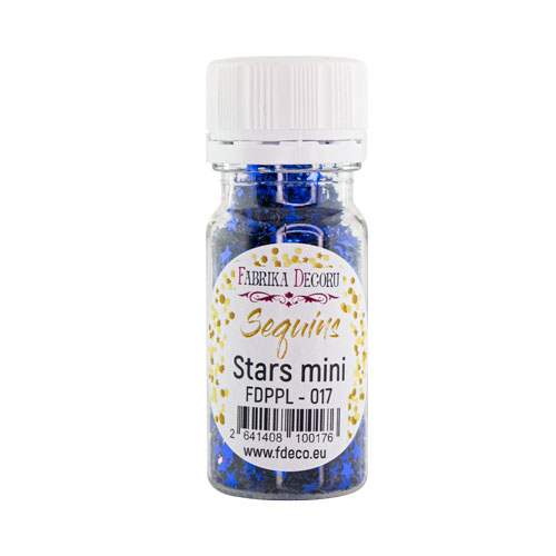 Sequins Stars mini, bright blue metallic, #017