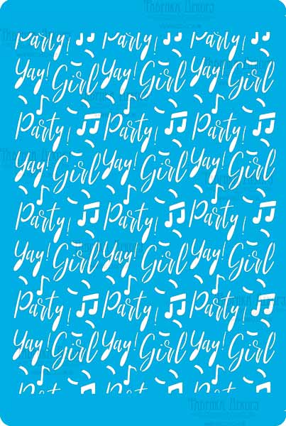 Stencil for crafts 15x20cm "Party background" #306