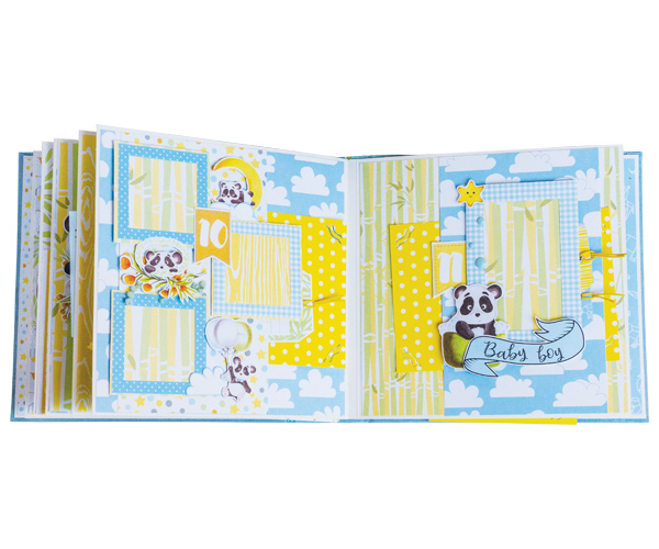 Children's photoalbum "Baby boy", 20cm x 20cm, DIY creative kit #01 - foto 4