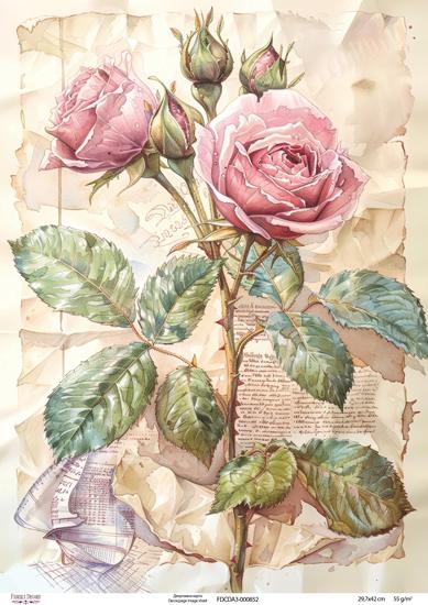 Decoupage card #0852, 29,7x42cm