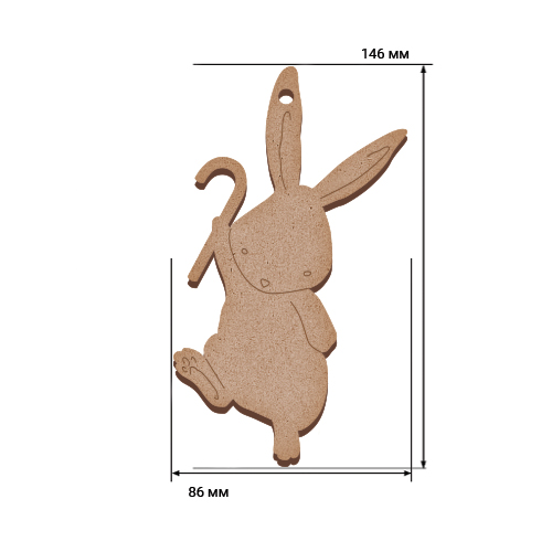 Blank for decoration, Bunny with a candy, #510 - foto 0