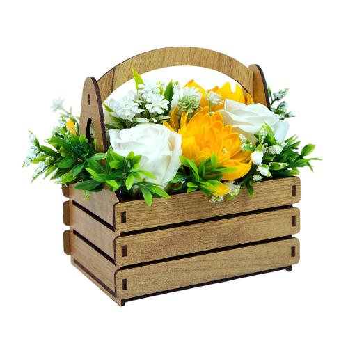 soap flower bouquet “sunny miracle”, 150 x 150 x 200 mm