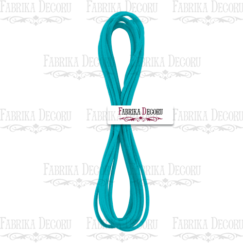 Elastyczny sznurek okrągły, kolor turkusowy - Fabrika Decoru