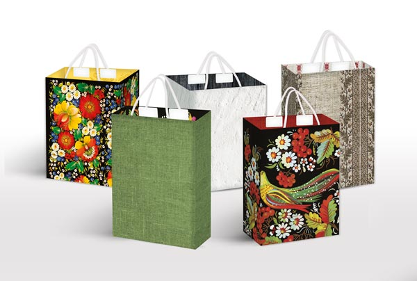 Torebki na prezenty, Gift Bag Creation Kit Inspired by Ukraine,Zestaw DIY #6 - Fabrika Decoru