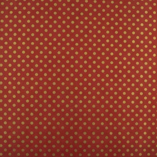 лист крафт бумаги с рисунком золотой горошек на красном 30х30 см