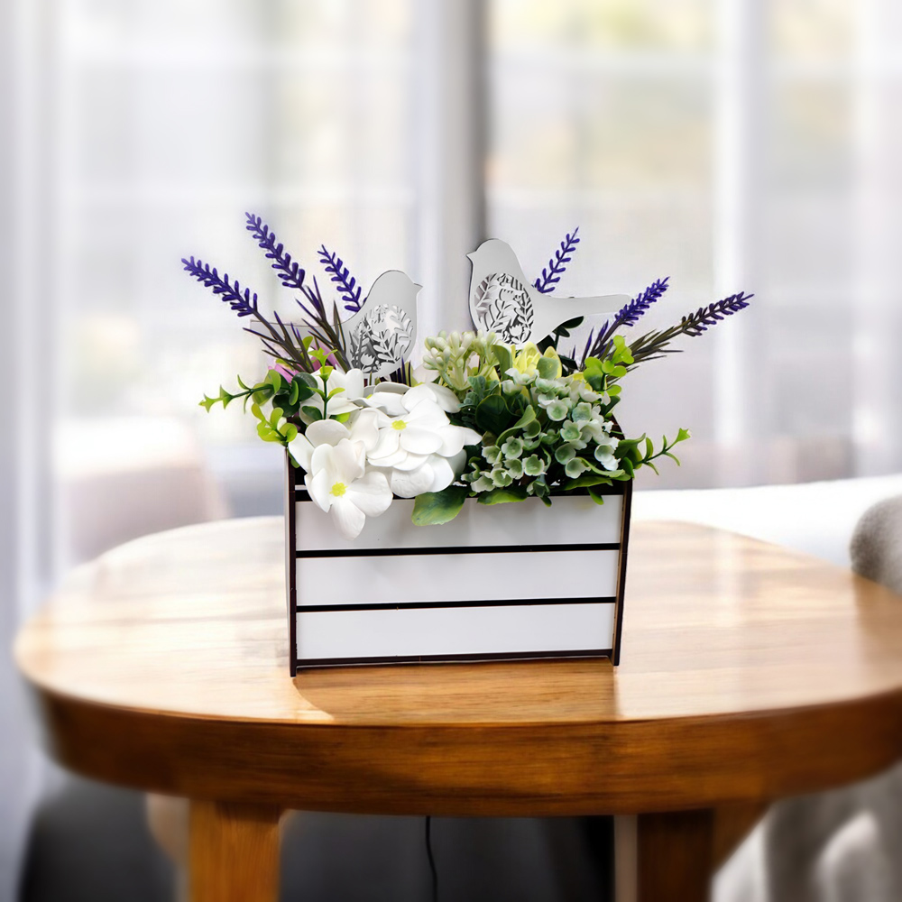 Seifenblumen-Bouquet „Korb mit Vögeln“, 150 x 150 x 200 mm - foto 1  - Fabrika Decoru
