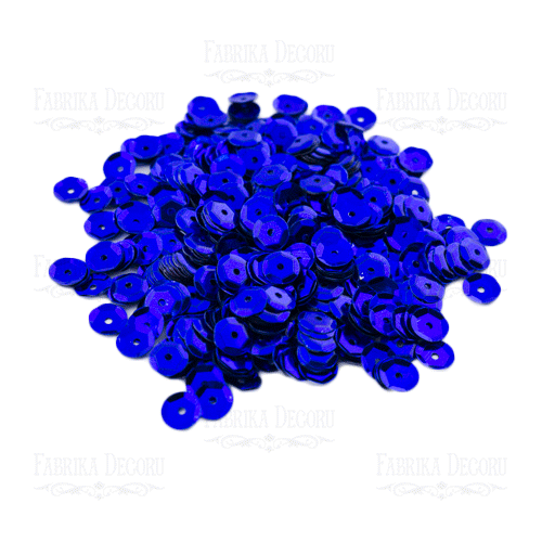 Sequins Round rosettes, electric blue metallic, #207 - foto 0