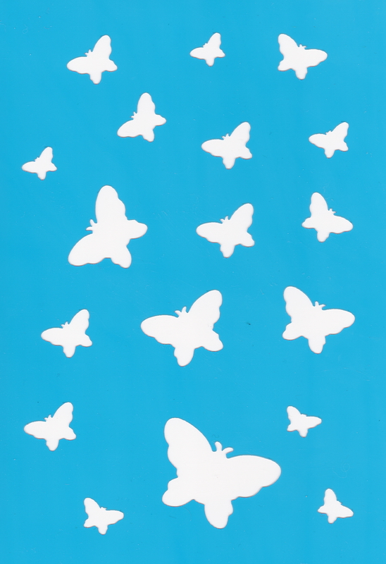 Bastelschablone 15x20cm "Fliegende Schmetterlinge" #031 - Fabrika Decoru