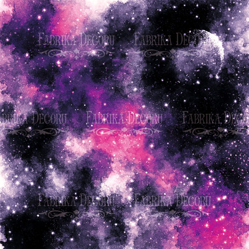 Double-sided scrapbooking paper set Mystical space 12"x12", 10 sheets - foto 0