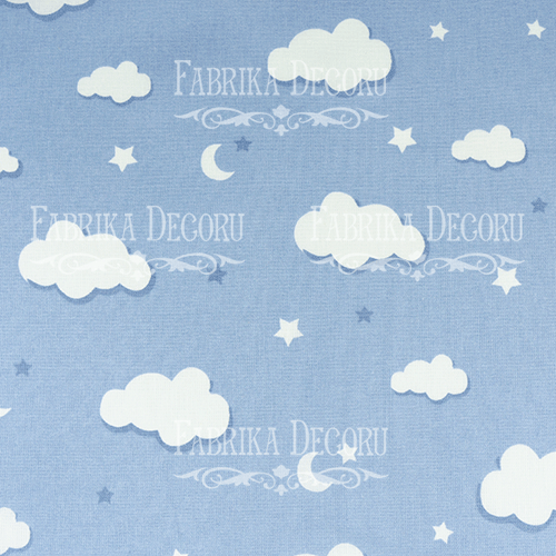 Fabric cut piece "Blue clouds"