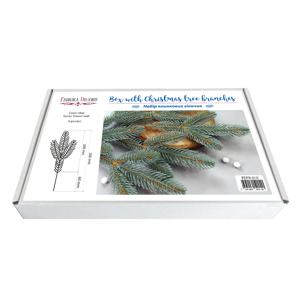 Set of artificial Christmas tree branches Azure Blue maxi 6 pcs - foto 2