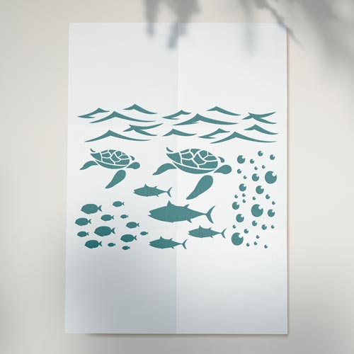 Stencil reusable, 15x20cm "Undersea world", #375 - foto 1