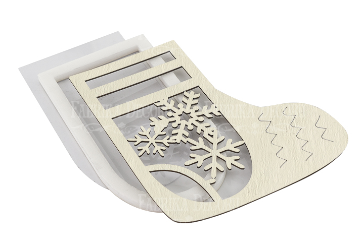Shaker dimension set "Christmas sock"  9.6x10.8 cm 